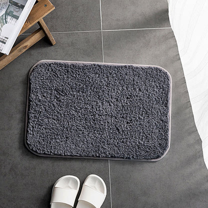 Bathroom plush floor mat