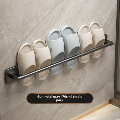 Bathroom Slipper Rack No Punch Wall Mounted Shoe Storage Organizer
