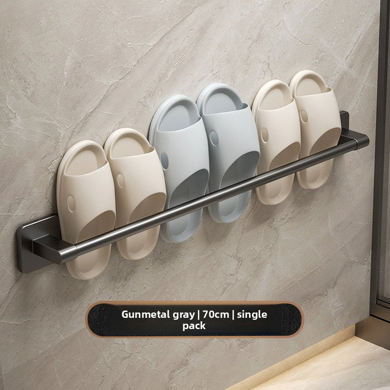 Bathroom Slipper Rack No Punch Wall Mounted Shoe Storage Organizer