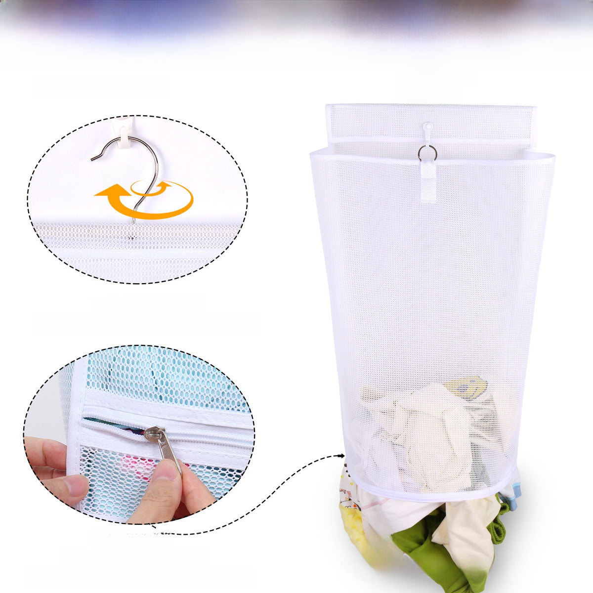 Bathroom storage mesh bag