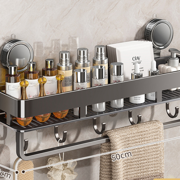 Bathroom Suction Cup Storage Shelf