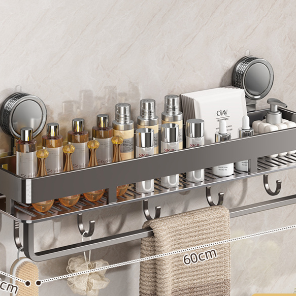 Bathroom Suction Cup Storage Shelf