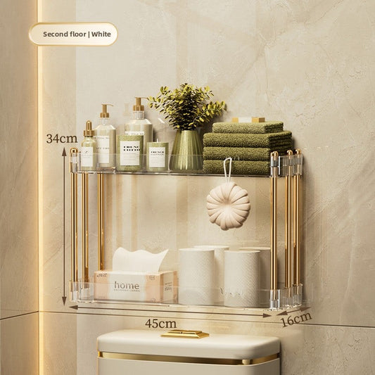 Bathroom Toilet Storage Rack Multi-Tier Wall-Mounted Organizer