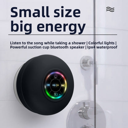 Bathroom waterproof Bluetooth speaker with large suction cup design