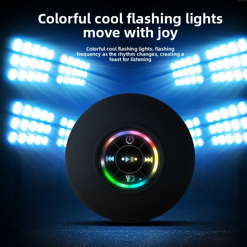 Bathroom waterproof Bluetooth speaker with large suction cup design