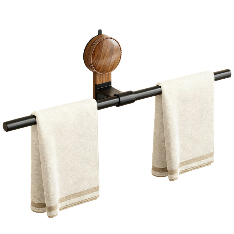 Bathroom wood grain towel rack