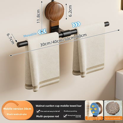 Bathroom wood grain towel rack