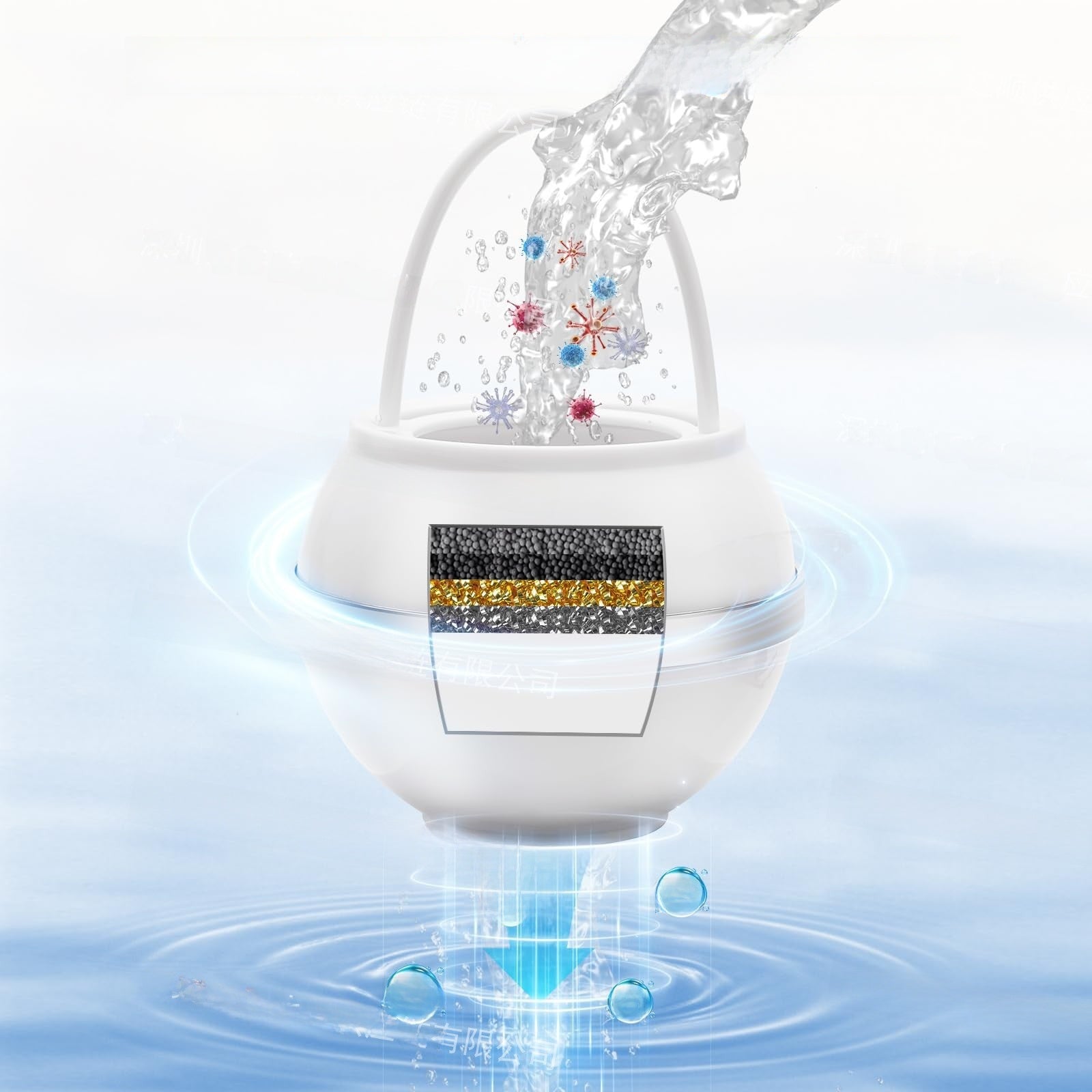 bathtub filter hanging installation-free shower filter household