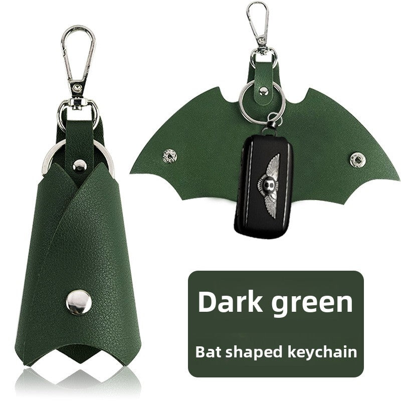 Batman Shape PU Leather Car Key Chain