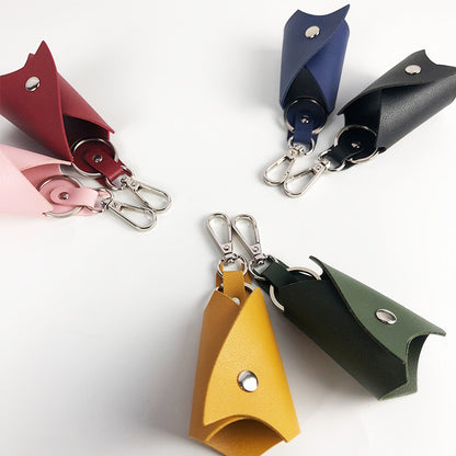 Batman Shape PU Leather Car Key Chain
