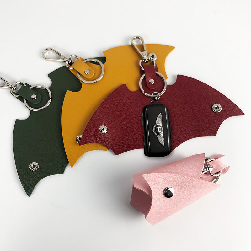 Batman Shape PU Leather Car Key Chain