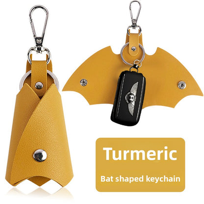 Batman Shape PU Leather Car Key Chain