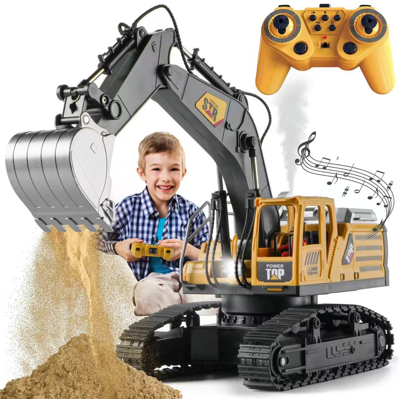 Battery-charging remote-controlled vehicle engineering vehicle