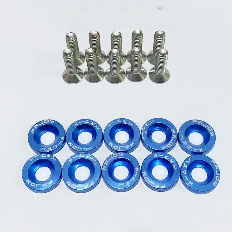 Battery Guard Gasket Jdm Car Surround Buckle Front and Rear Bumper Reinforcement Gasket License Plate Frame Screw Decorative Washer