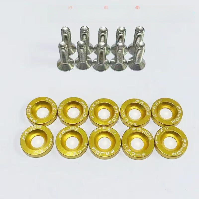 Battery Guard Gasket Jdm Car Surround Buckle Front and Rear Bumper Reinforcement Gasket License Plate Frame Screw Decorative Washer