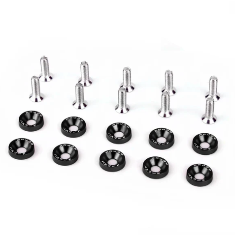 Battery Guard Gasket Jdm Car Surround Buckle Front and Rear Bumper Reinforcement Gasket License Plate Frame Screw Decorative Washer