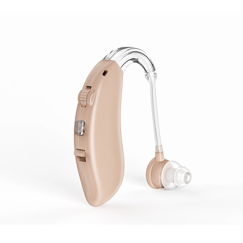 Battery-powered noise-reducing hearing aid