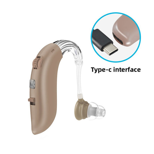 Battery-powered noise-reducing hearing aid
