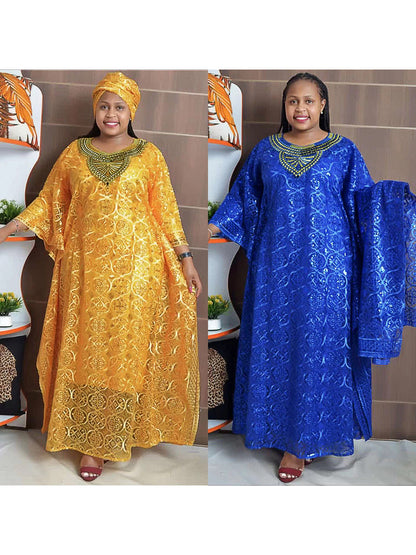 Batwing-sleeve dress