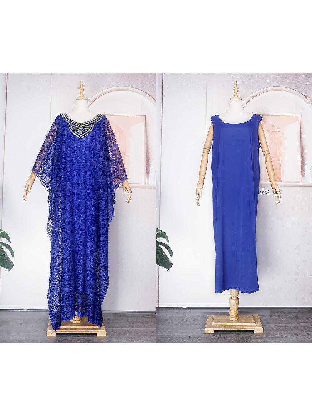 Batwing-sleeve dress