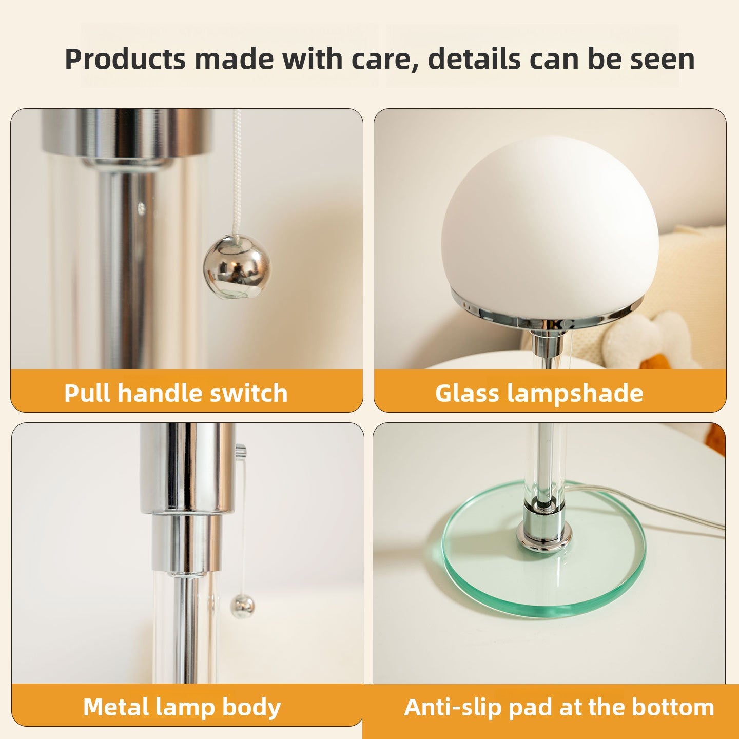 Bauhaus Glass Table Lamp
