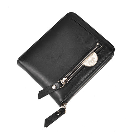 Mens Retro Multi-Card Zipper Wallet Classic Daily Carry
