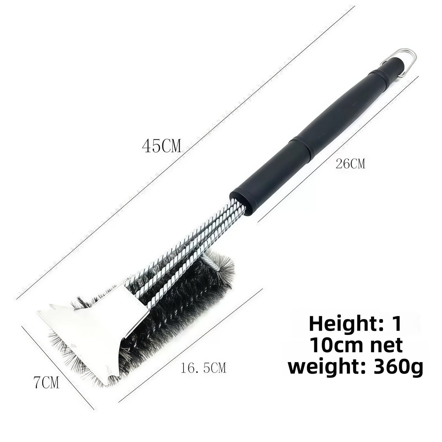 BBQ Grill Cleaning Brush Set Wire Brush with Scraper