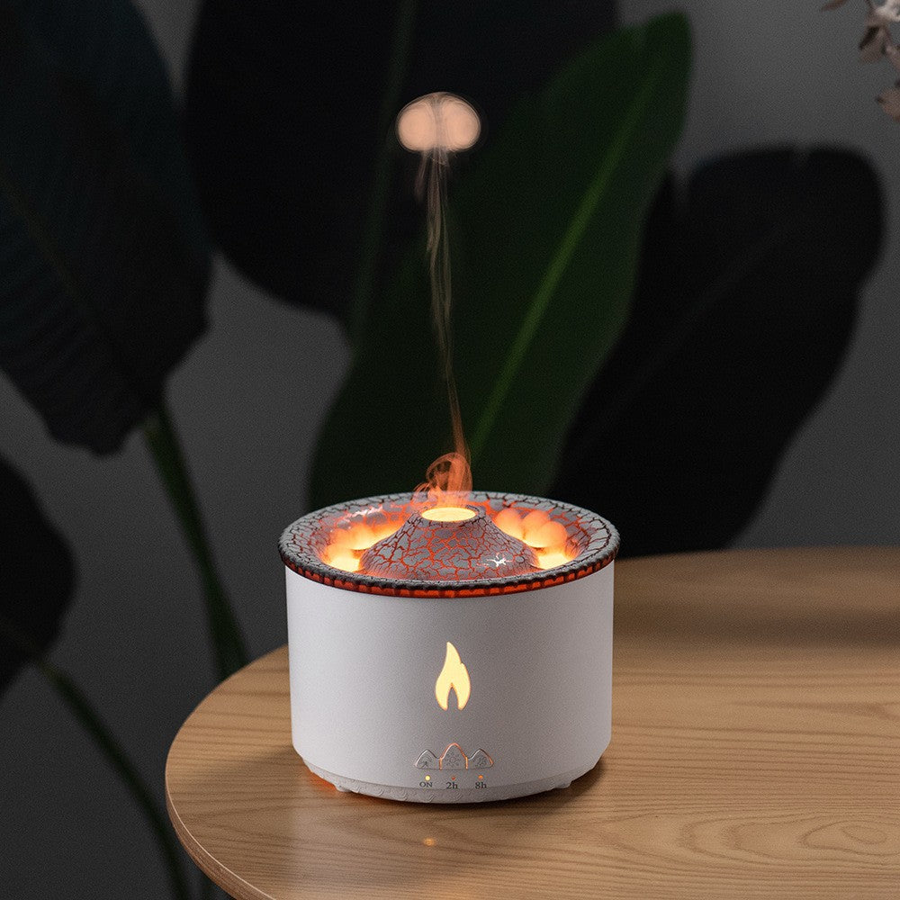 Buy Flame Effect Aromatherapy Humidifier with Jellyfish Mist & Timer