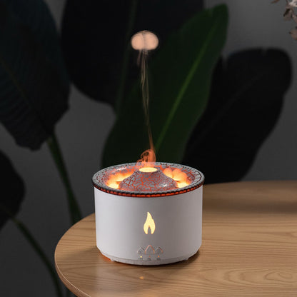 Buy Flame Effect Aromatherapy Humidifier with Jellyfish Mist & Timer