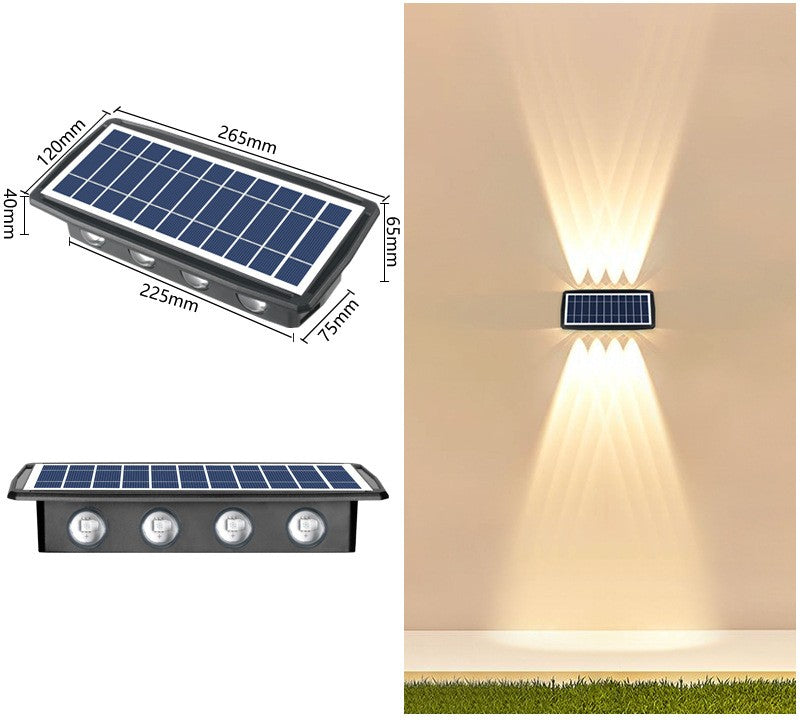 Buy Solar Outdoor Light with 18650 Battery & Color LED Mode