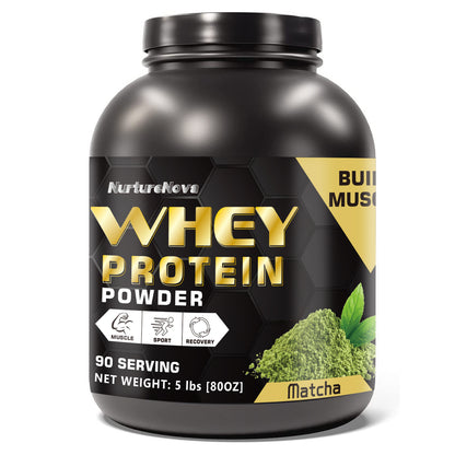 Whey Protein Powder 5Lbs Chocolate Strawberry Vanilla Matcha