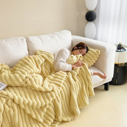 Buy Soft Velvet Fur Blanket Soft Thickening Fur Blanket for Bed