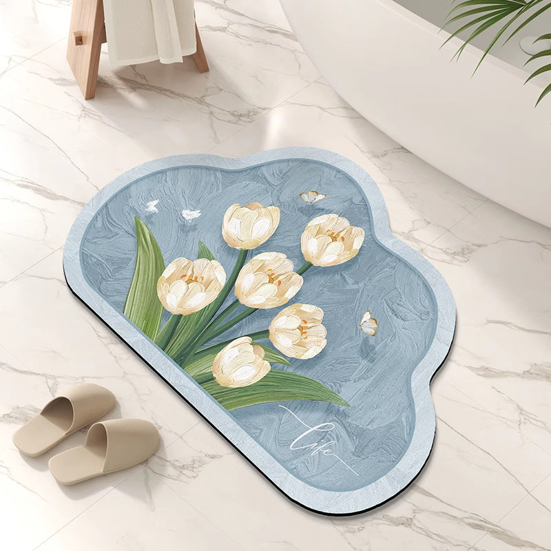 Diatomaceous Earth Bath Mat for Quick-Dry Bathroom Comfort