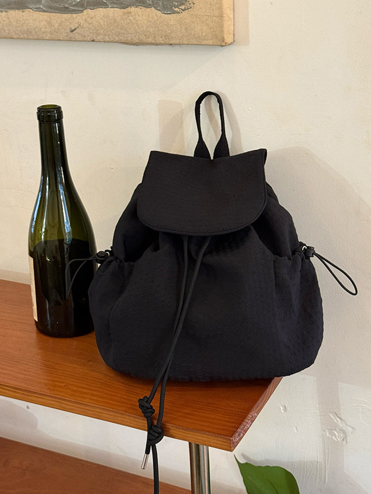 Korean Streetwear Nylon Backpack Lightweight Travel Bag