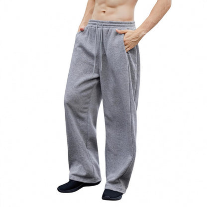 Buy Men’s Drawstring Waist Wide-Leg Loose Pants for Comfort