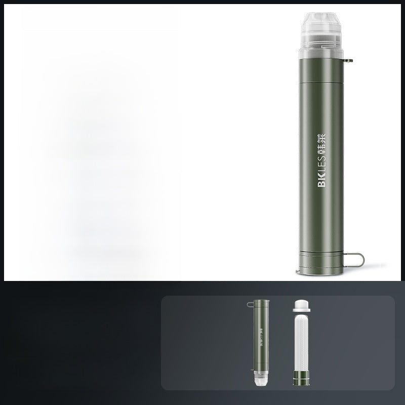 Portable Outdoor Water Purifier with Direct Drink Filter