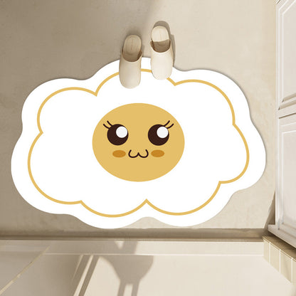 Cartoon Diatom Mud Bath Mat for Quick-Dry Bathroom Style