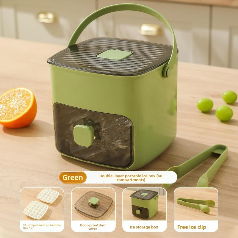 Portable Press-Type Ice Cube Tray Mold
