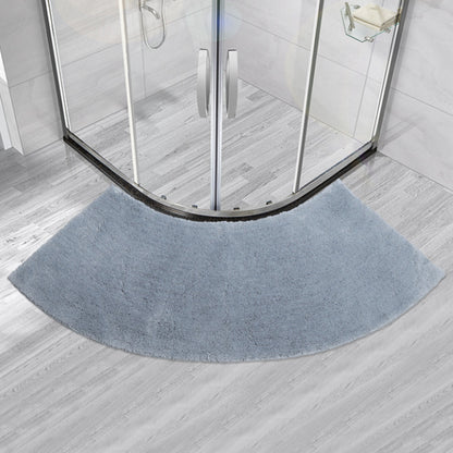 Non-Slip Fan-Shaped Bath Mat for Shower Room Door