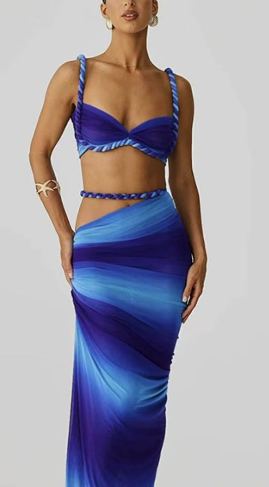 Beach vacation style swimsuit set