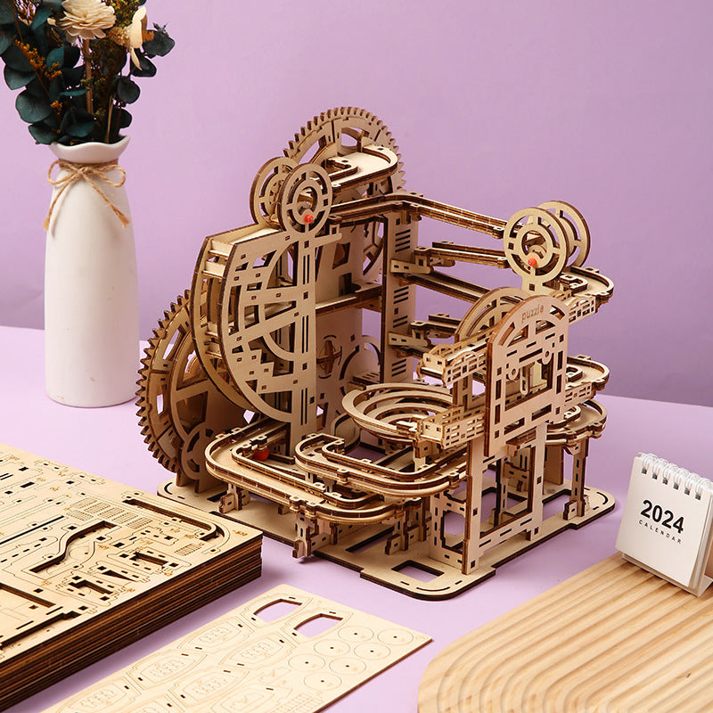Bead maze assembly toy
