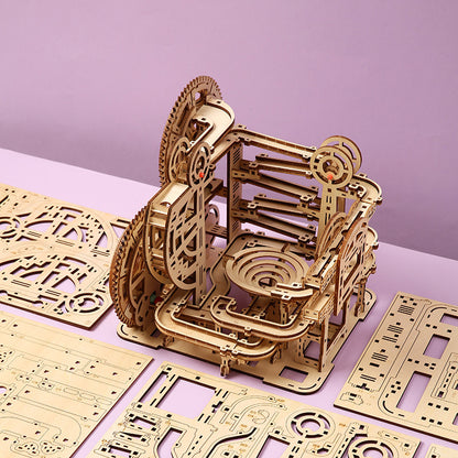 Bead maze assembly toy