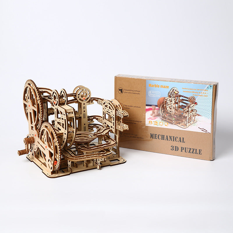 Bead maze assembly toy