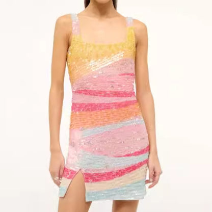 Beaded Backless Dress