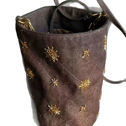 Beaded Embroidered Bucket Bag