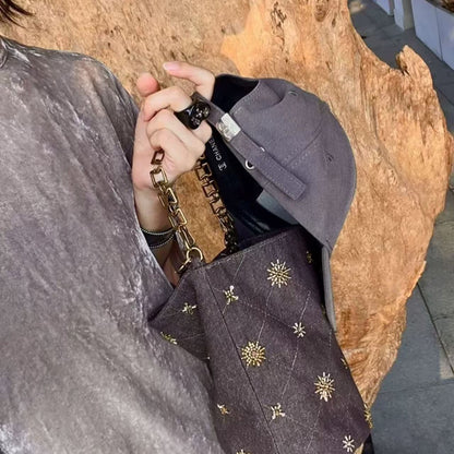 Beaded Embroidered Bucket Bag