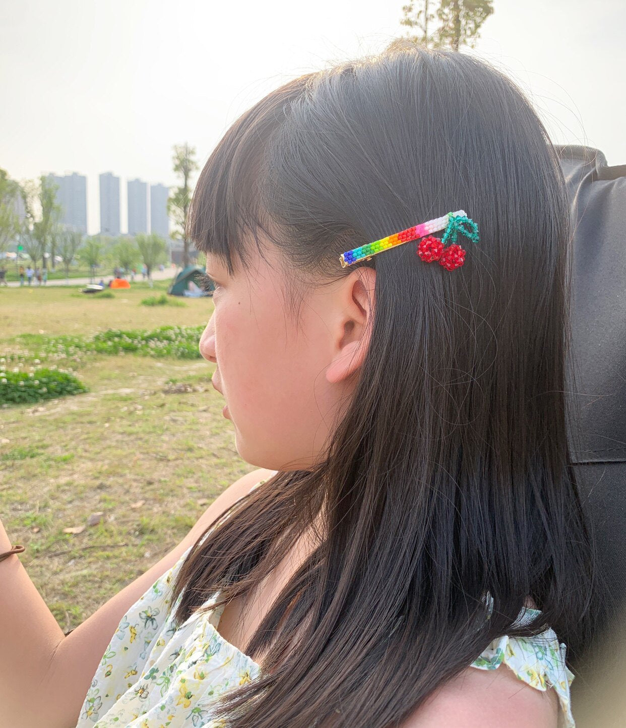Beaded Hair Clip