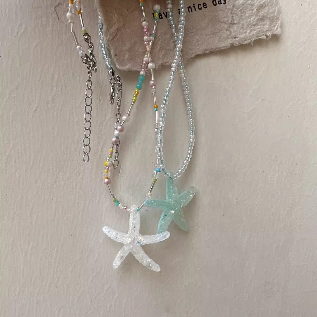beaded star necklace