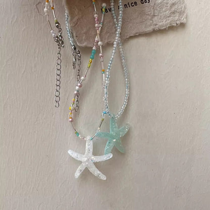 beaded star necklace