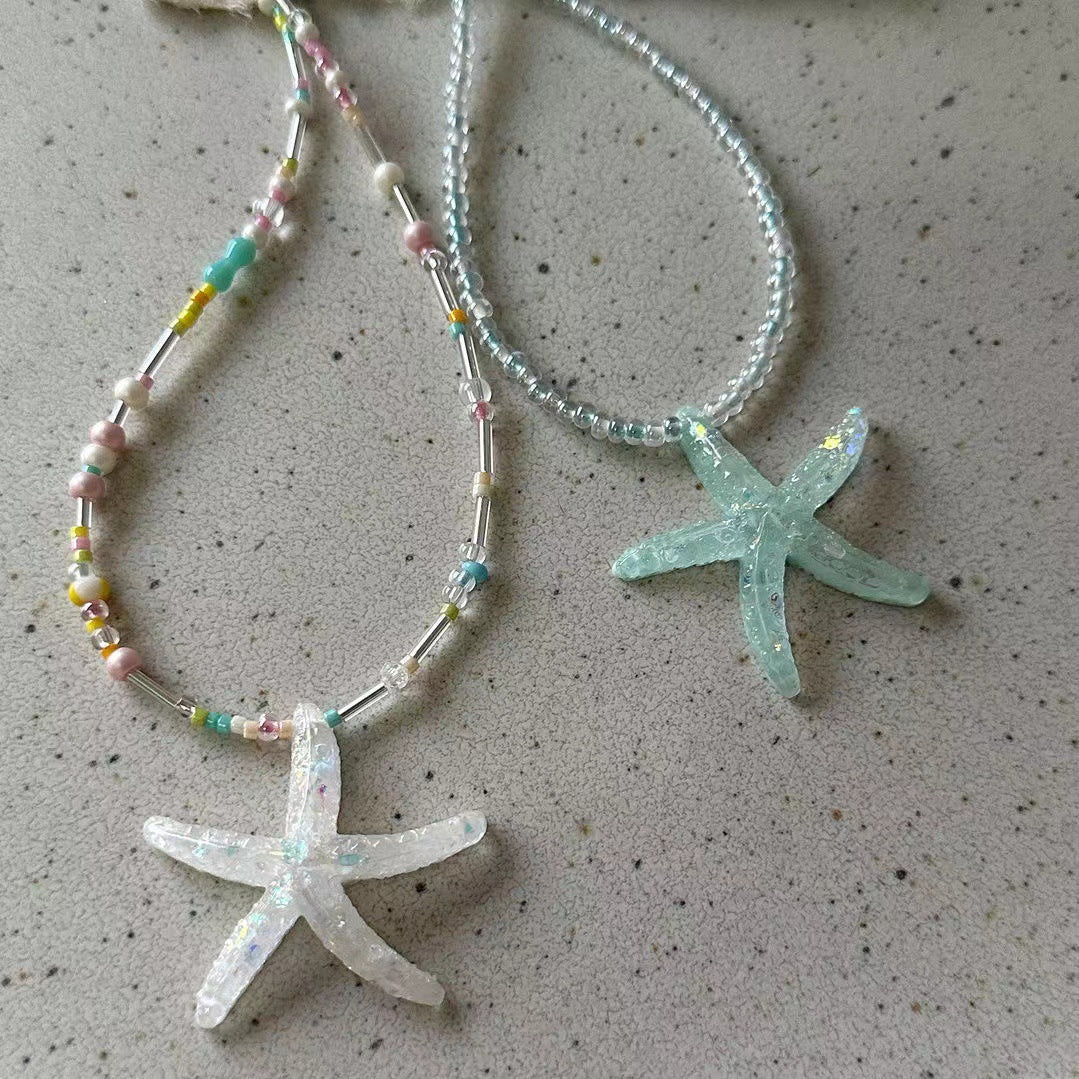 beaded star necklace